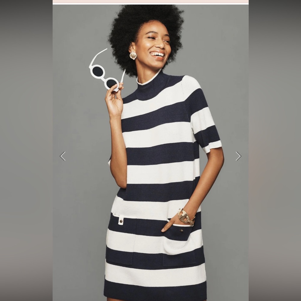 Maeve by Anthropologie Annalise mock-neck mini sweater dress